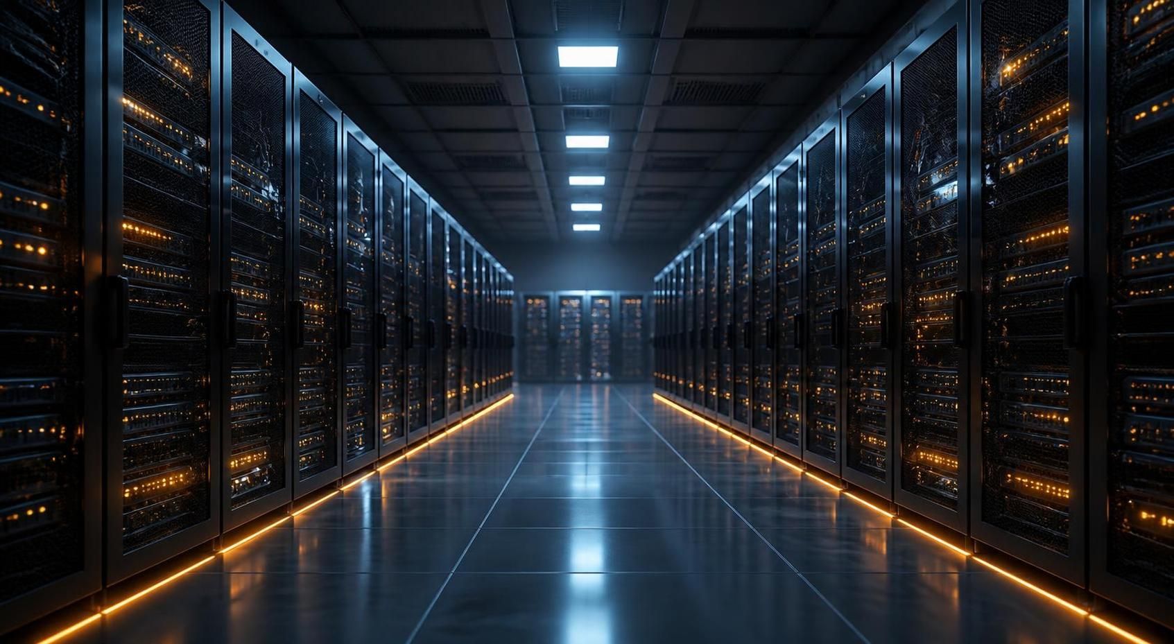 Dark server hardware: racks, switch ports, board macro