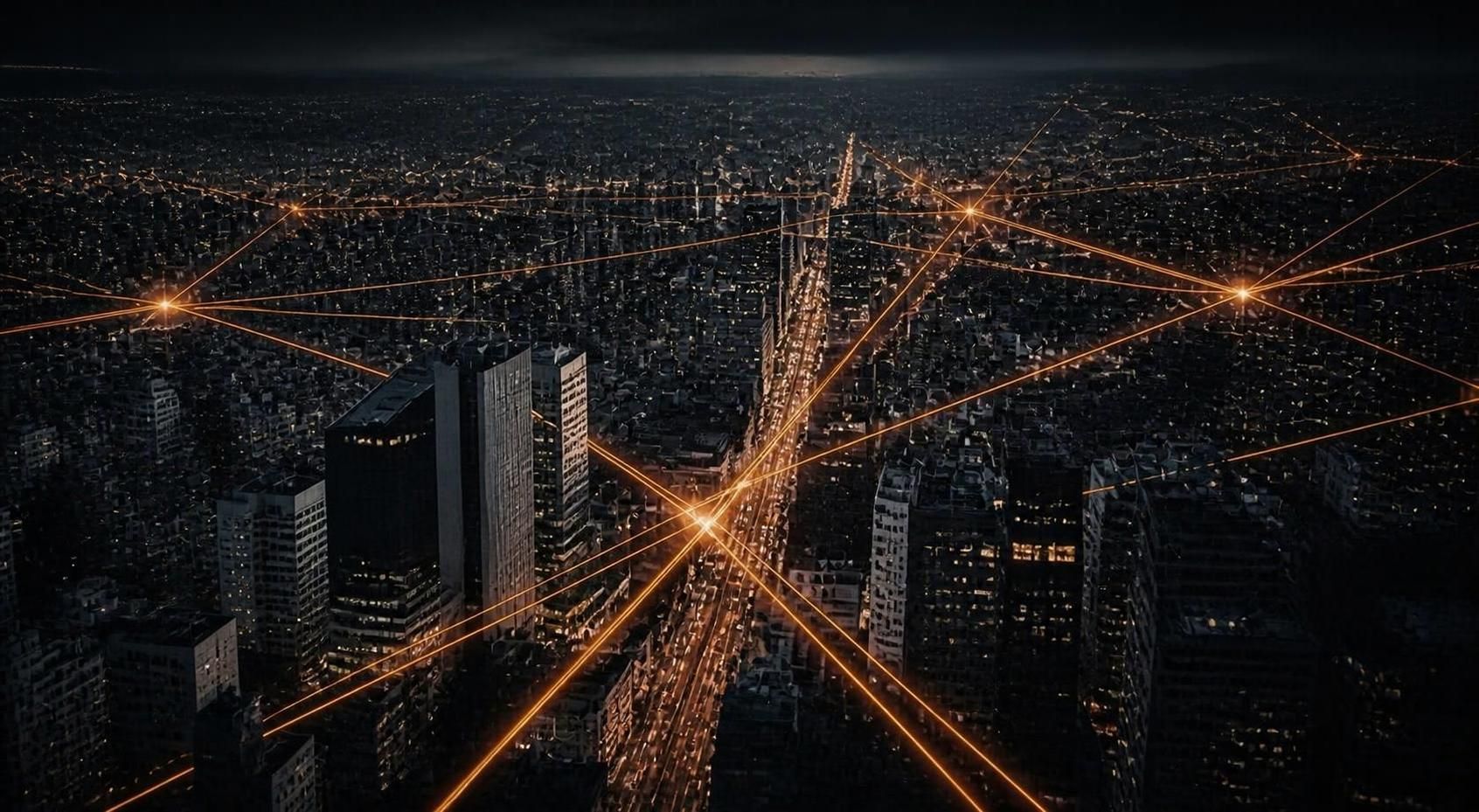 Sao Paulo at night: skyline lights