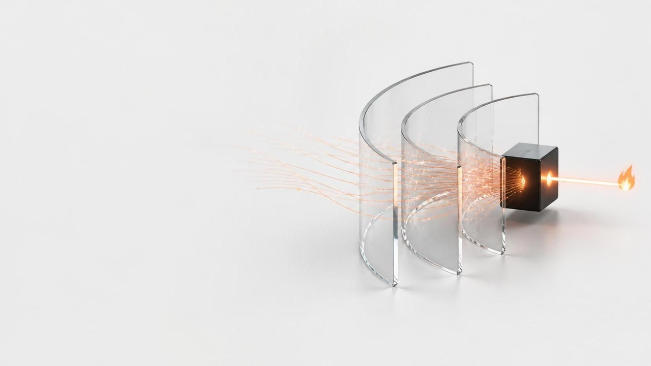 FYRHost Tor relay abstract: layered light rings around a node